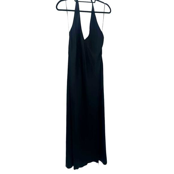 REFORMATION Black Meral Satin Women's Dress Size L NWT